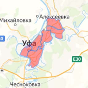 Зона доставки пиццы для Вас