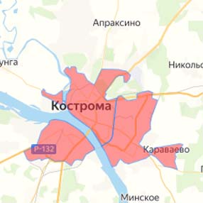 Зона доставки пиццы для Вас